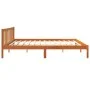 Estructura de cama madera maciza pino marrón cera 120x200 cm de , Camas y somieres - Ref: Foro24-844813, Precio: 95,65 €, Des...