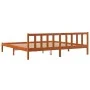 Estructura de cama madera maciza pino marrón cera 120x200 cm de , Camas y somieres - Ref: Foro24-844813, Precio: 95,65 €, Des...