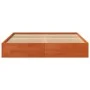 Estructura de cama madera maciza pino marrón cera 120x190 cm de , Camas y somieres - Ref: Foro24-844824, Precio: 74,43 €, Des...