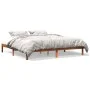 Estructura de cama madera maciza pino marrón cera 180x200 cm de , Camas y somieres - Ref: Foro24-844866, Precio: 103,83 €, De...