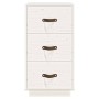 Massivholz Nachttisch aus weißer Kiefer 40x40x75 cm von vidaXL, Nachttische - Ref: Foro24-818337, Preis: 79,32 €, Rabatt: %