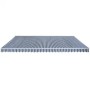 Folding manual operation awning, 600 cm blue and white. by vidaXL, Awnings - Ref: Foro24-276352, Price: 547,25 €, Discount: %