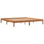 Bettrahmen aus massivem, wachsbraunem Kiefernholz, 180 x 200 cm von , Betten und Lattenroste - Ref: Foro24-844866, Preis: 103...