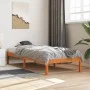 Bettgestell aus massivem, wachsbraunem Kiefernholz, 100 x 200 cm von , Betten und Lattenroste - Ref: Foro24-844851, Preis: 63...