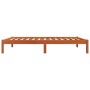 Solid wax brown pine wood bed frame 100x200 cm by , Beds and slatted bases - Ref: Foro24-844851, Price: 64,30 €, Discount: %