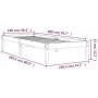 Bettgestell aus massivem, wachsbraunem Kiefernholz, 100 x 200 cm von , Betten und Lattenroste - Ref: Foro24-844851, Preis: 63...