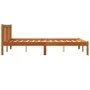 Bettgestell aus massivem, wachsbraunem Kiefernholz, 140 x 190 cm von , Betten und Lattenroste - Ref: Foro24-844805, Preis: 76...