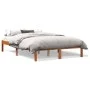 Bettgestell aus massivem, wachsbraunem Kiefernholz, 120 x 190 cm von , Betten und Lattenroste - Ref: Foro24-844839, Preis: 76...