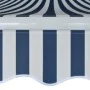 Folding manual operation awning, 600 cm blue and white. by vidaXL, Awnings - Ref: Foro24-276352, Price: 522,80 €, Discount: %