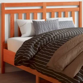 Cabecero de cama madera maciza de pino marrón cera 135 cm de , Cabeceros y pies de cama - Ref: Foro24-844180, Precio: 41,67 €...