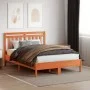 Wax brown solid pine wood bed headboard 135 cm by , Headboards and footboards - Ref: Foro24-844180, Price: 41,67 €, Discount: %