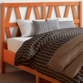 Wax brown solid pine wood bed headboard 135 cm by , Headboards and footboards - Ref: Foro24-844303, Price: 42,28 €, Discount: %