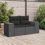 2-Sitzer-Gartensofa mit schwarzen synthetischen Rattankissen von , Outdoor-Sofas - Ref: Foro24-365974, Preis: 226,32 €, Rabat...