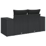 2-Sitzer-Gartensofa mit schwarzen synthetischen Rattankissen von , Outdoor-Sofas - Ref: Foro24-365974, Preis: 197,11 €, Rabat...