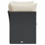Sofá de jardín 2 plazas con cojines ratán sintético negro de , Sofás de exterior - Ref: Foro24-366013, Precio: 150,16 €