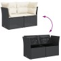 Sofá de jardín 2 plazas con cojines ratán sintético negro de , Sofás de exterior - Ref: Foro24-366013, Precio: 150,16 €