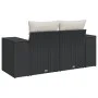 2-seater garden sofa with black synthetic rattan cushions by , Outdoor sofas - Ref: Foro24-366007, Price: 171,00 €, Discount: %