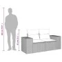2-seater garden sofa with black synthetic rattan cushions by , Outdoor sofas - Ref: Foro24-366007, Price: 171,00 €, Discount: %