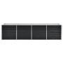Anthracite gray galvanized steel flower bed 320x80x77 cm by vidaXL, Pots and planters - Ref: Foro24-45728, Price: 110,44 €, D...