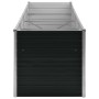 Anthracite gray galvanized steel flower bed 320x80x77 cm by vidaXL, Pots and planters - Ref: Foro24-45728, Price: 110,44 €, D...