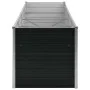 Anthracite gray galvanized steel flower bed 320x80x77 cm by vidaXL, Pots and planters - Ref: Foro24-45728, Price: 127,82 €, D...