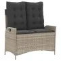 Garden recliner with gray synthetic rattan cushions by , garden benches - Ref: Foro24-368241, Price: 187,51 €, Discount: %