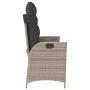 Garden recliner with gray synthetic rattan cushions by , garden benches - Ref: Foro24-368241, Price: 187,51 €, Discount: %