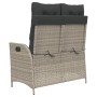 Gartenliege mit grauen synthetischen Rattankissen von , Gartenbänke - Ref: Foro24-368241, Preis: 162,41 €, Rabatt: %