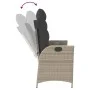 Garden recliner with gray synthetic rattan cushions by , garden benches - Ref: Foro24-368241, Price: 187,51 €, Discount: %