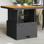 Garden table synthetic rattan and solid black acacia 70x70x72cm by , Garden tables - Ref: Foro24-368269, Price: 105,67 €, Dis...