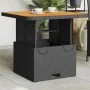 Garden table synthetic rattan and solid black acacia 70x70x72cm by , Garden tables - Ref: Foro24-368269, Price: 107,92 €, Dis...