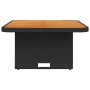 Garden table synthetic rattan and solid black acacia 70x70x72cm by , Garden tables - Ref: Foro24-368269, Price: 105,67 €, Dis...