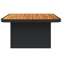 Garden table synthetic rattan and solid black acacia 70x70x72cm by , Garden tables - Ref: Foro24-368269, Price: 105,67 €, Dis...