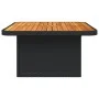 Garden table synthetic rattan and solid black acacia 70x70x72cm by , Garden tables - Ref: Foro24-368269, Price: 107,92 €, Dis...