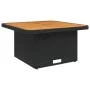 Garden table synthetic rattan and solid black acacia 70x70x72cm by , Garden tables - Ref: Foro24-368269, Price: 107,92 €, Dis...