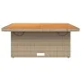 Gartentisch aus Akazienholz und beigem PE-Rattan 110x110x71 cm von , Gartentische - Ref: Foro24-368274, Preis: 221,83 €, Raba...