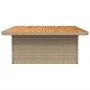 Gartentisch aus Akazienholz und beigem PE-Rattan 110x110x71 cm von , Gartentische - Ref: Foro24-368274, Preis: 221,83 €, Raba...