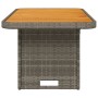 Synthetic rattan and gray acacia wood garden table 90x55x71 cm by , Garden tables - Ref: Foro24-368276, Price: 118,56 €, Disc...