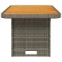 Synthetic rattan and gray acacia wood garden table 90x55x71 cm by , Garden tables - Ref: Foro24-368276, Price: 128,91 €, Disc...