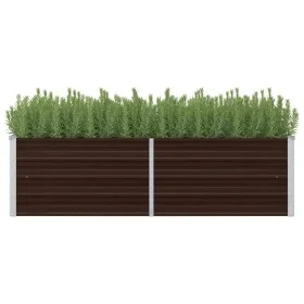 Brown galvanized steel flower bed 160x40x45 cm by vidaXL, Pots and planters - Ref: Foro24-45718, Price: 43,12 €, Discount: %