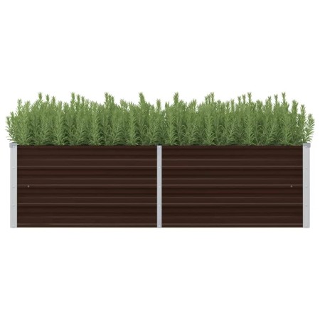 Braunes Blumenbeet aus verzinktem Stahl, 160 x 40 x 45 cm von vidaXL, Töpfe und Pflanzgefäße - Ref: Foro24-45718, Preis: 47,1...