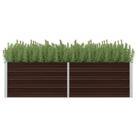 Brown galvanized steel flower bed 160x40x45 cm by vidaXL, Pots and planters - Ref: Foro24-45718, Price: 43,12 €, Discount: %