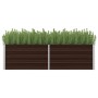 Arriate de acero galvanizado marrón 160x40x45 cm de vidaXL, Maceteros y jardineras - Ref: Foro24-45718, Precio: 47,19 €, Desc...
