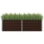 Brown galvanized steel flower bed 160x40x45 cm by vidaXL, Pots and planters - Ref: Foro24-45718, Price: 43,12 €, Discount: %