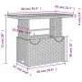 Synthetic rattan and gray acacia wood garden table 90x55x71 cm by , Garden tables - Ref: Foro24-368276, Price: 128,91 €, Disc...