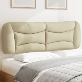 Cabecero de cama acolchado tela crema 160 cm