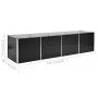 Arriate de acero galvanizado gris antracita 320x80x77 cm de vidaXL, Maceteros y jardineras - Ref: Foro24-45728, Precio: 134,9...