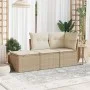 Garden sofa set with beige cushions 3 pieces PE rattan by , Garden sets - Ref: Foro24-3249307, Price: 210,60 €, Discount: %