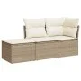 Garden sofa set with beige cushions 3 pieces PE rattan by , Garden sets - Ref: Foro24-3249307, Price: 210,60 €, Discount: %