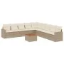 Garden sofa set with beige cushions 10 pieces synthetic rattan by , Garden sets - Ref: Foro24-3224168, Price: 652,54 €, Disco...